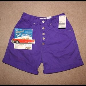 Vintage Purple High Waisted No! Jeans Shorts